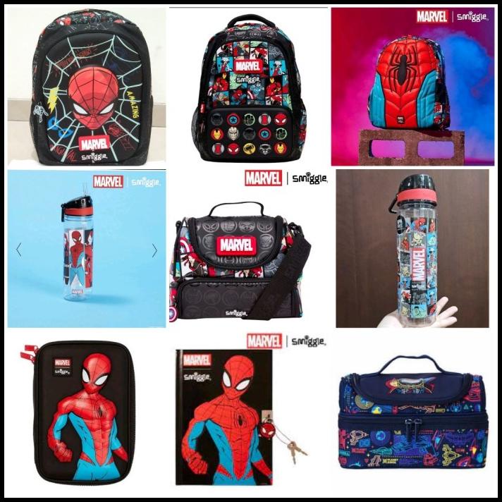 

BEST DEAL SMIGGLE AVENGERS MARVEL BACKPACK, PENCIL CASE, DIARY, LUNCH BAG, BOTOL !!