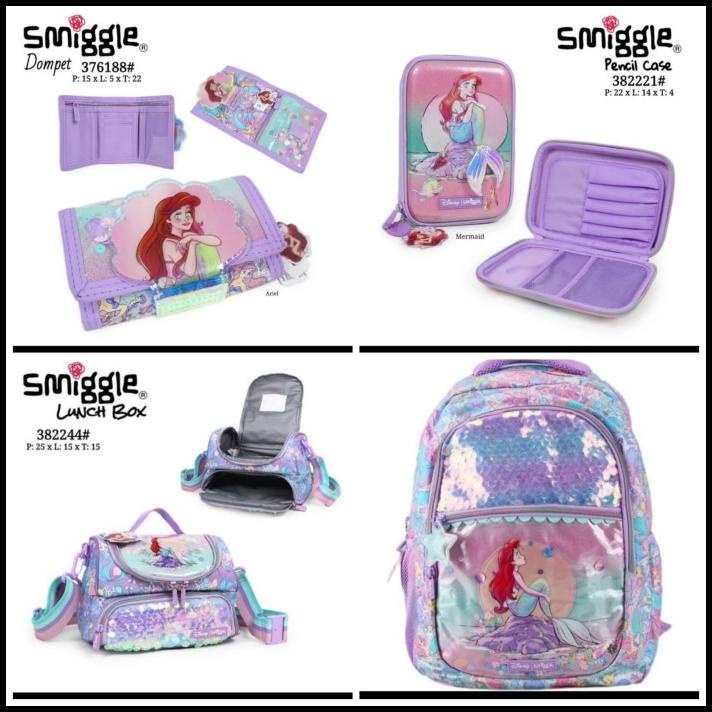 

TERMURAH TAS ARIEL MERMAID SMIGGLE BACKPACK, LUNCH BAG, WALLET, PENCIL CASE !!!!!