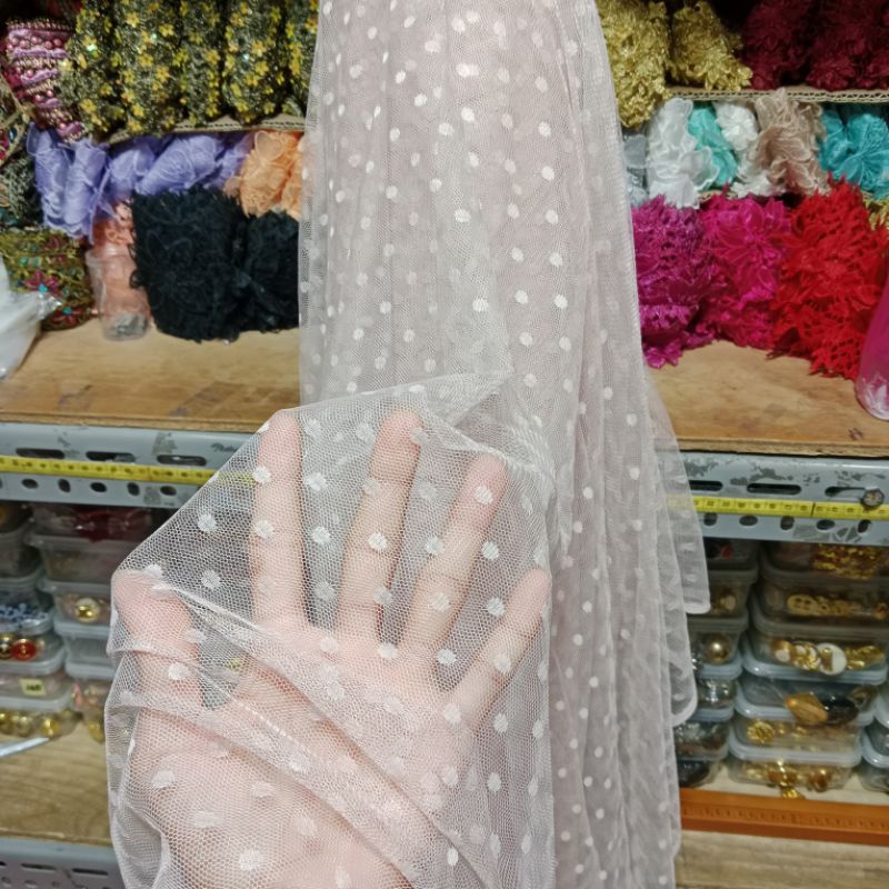 TERMURAH Tile Dot Tule DOT polkadot Tile bintik-bintik