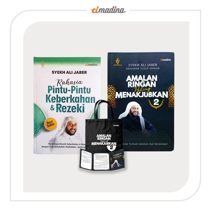 

sale Paket Buku syekh ali jaber Amalan ringan & pintu keberkahan hard cover Termurah