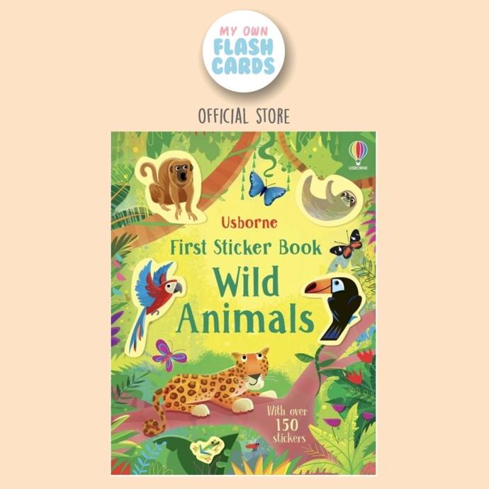 

DISKON!!! PROMO MURAH Usborne First Sticker Book Wild Animals Buku Stiker Edukasi Anak Kids - Langsung Kirim