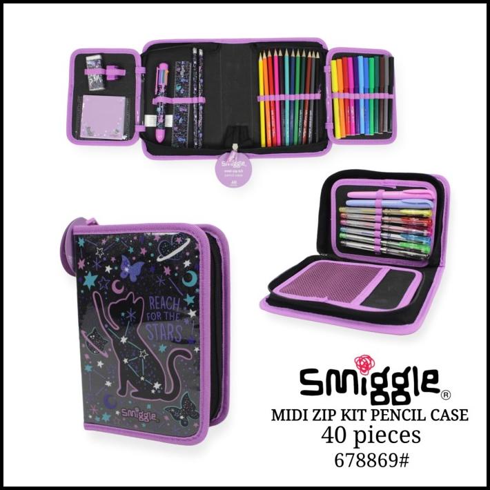 

DISKON SMIGGLE MIDI ZIP KIT PENCIL CASE 40 STARRY CAT, DINO CHOMP, UNI HEART !!