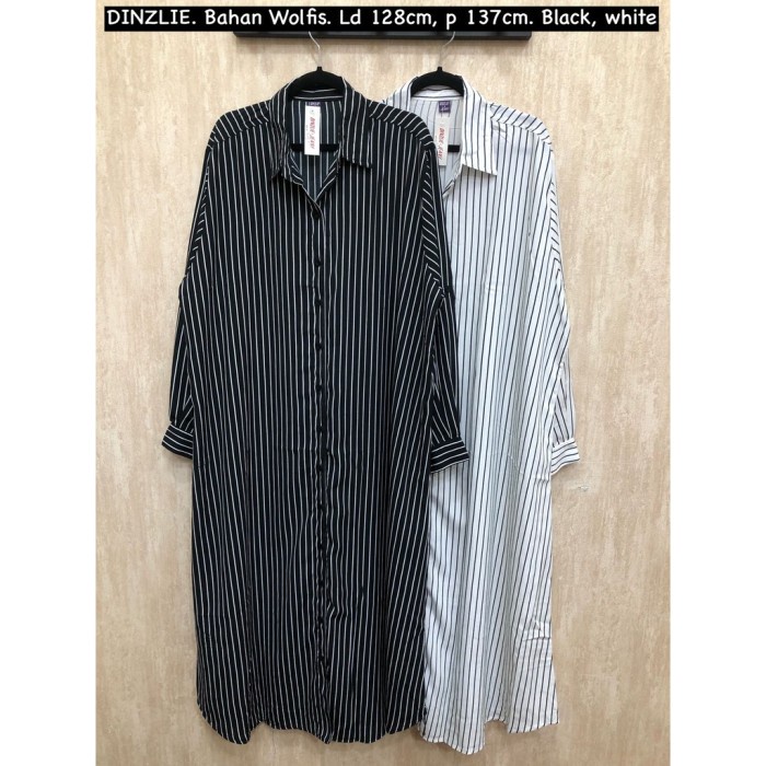 GAMIS LONGDRESS WOLFIS MOTIF SALUR GARIS BIGSIZE JUMBO