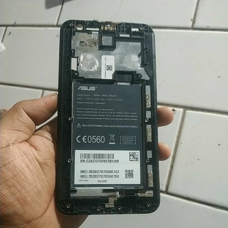 Frame Bekas Asus Zenfone 2 Laser