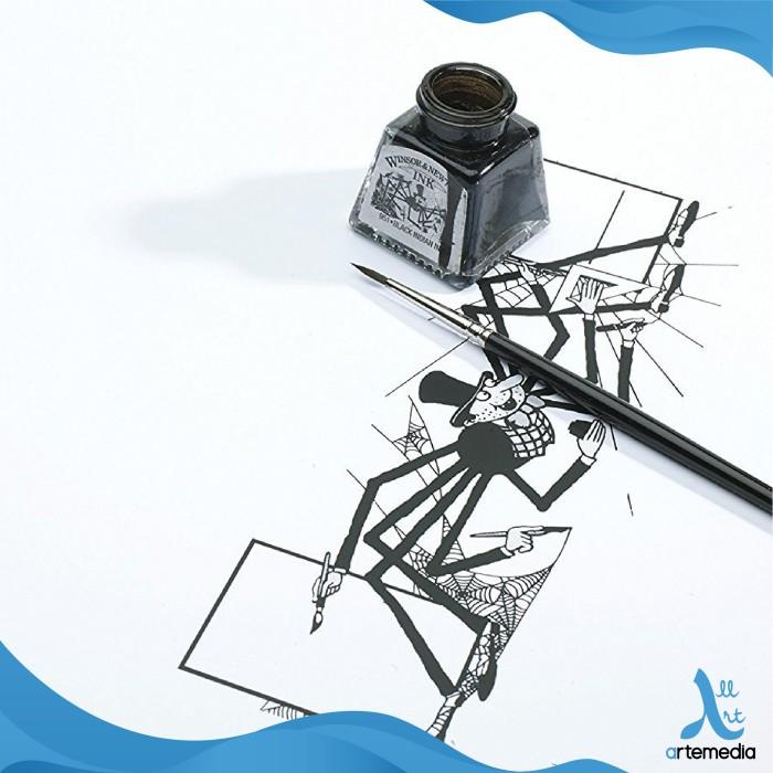 

Tinta Kaligrafi Winsor & Newton Black Indian Drawing Ink Pigment Color Best seller