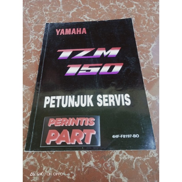 buku petunjuk servis yamaha tzm 150 original