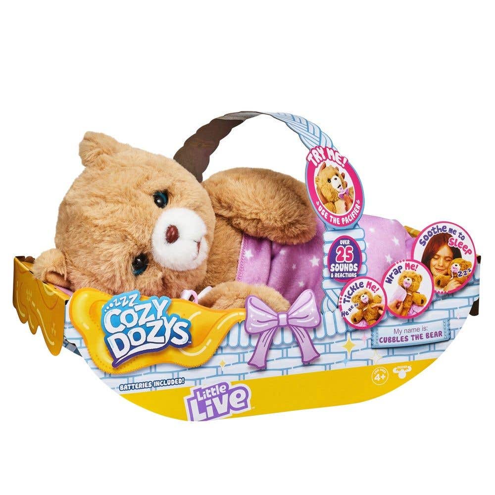 Little Live Pets Cozy Dozy Cubble - Mainan Boneka Hewan Anak (Beruang)