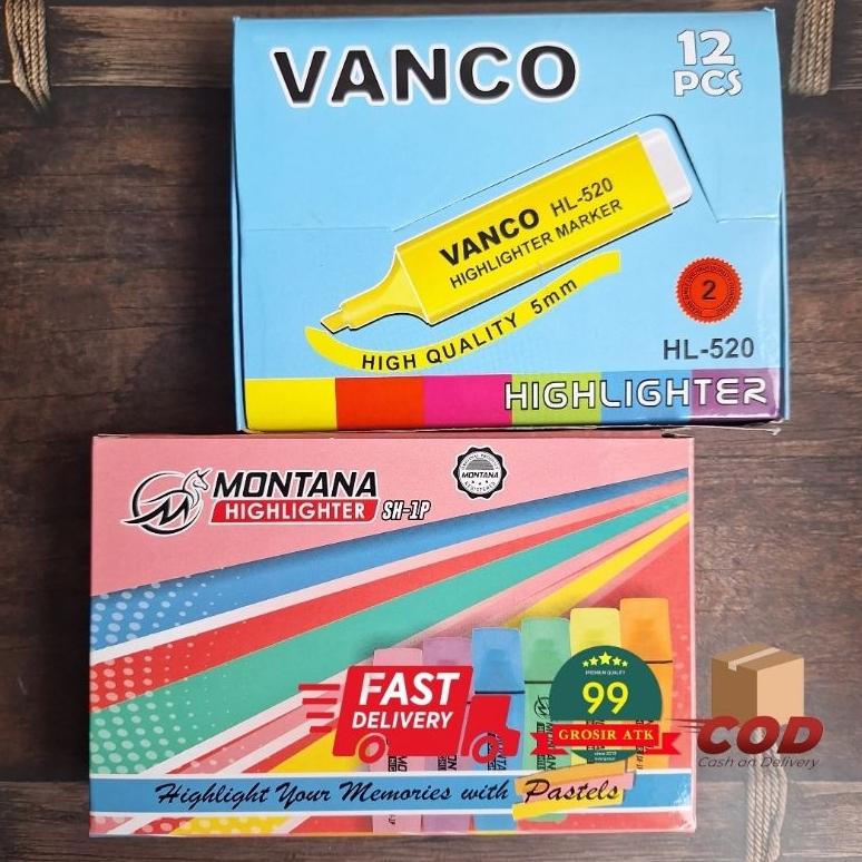 

Model baru - HL-520 HIGHLIGHTER Marker/Stabilo Satu warna/Vanco/Montana