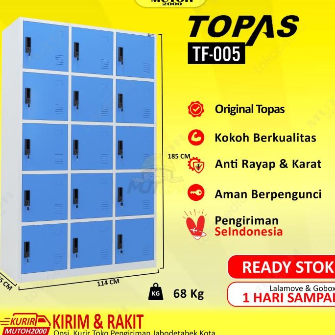 

Ready Topas Tf-005 Loker Besi 15 Pintu Masuk Helem Locker 15 Doors Helm In Limited Edition