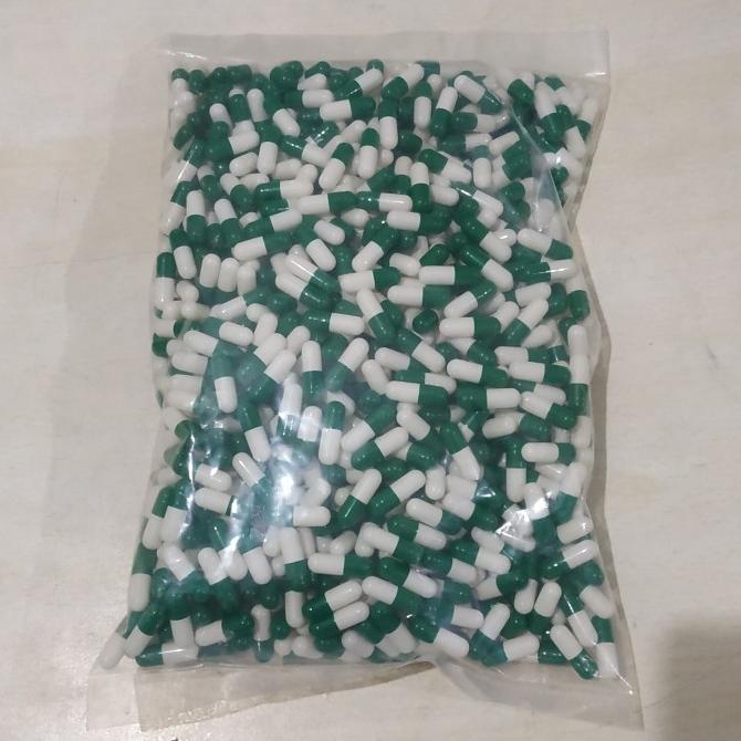 @@@@] Cangkang Kapsul kosong Uk. 2 hijau merah biru warna Halal capsul