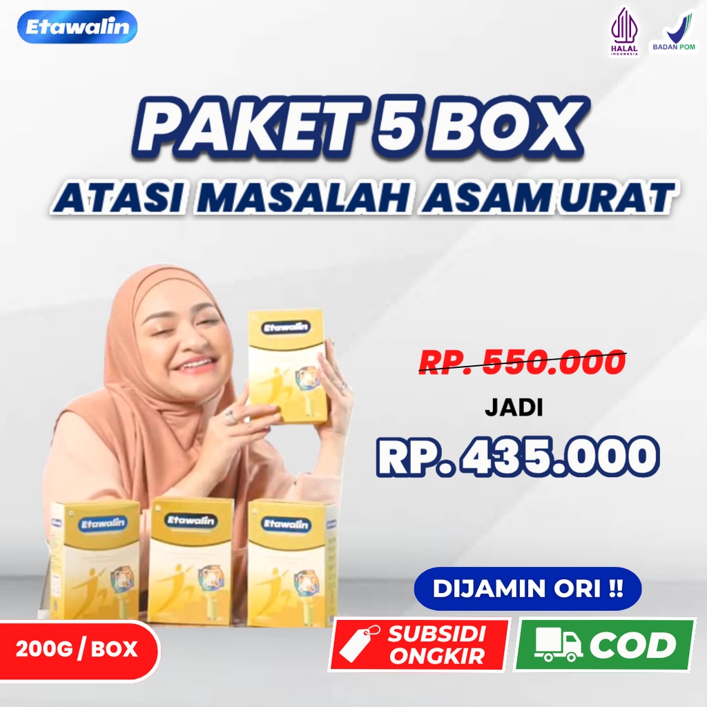 

Paket Sehat Sendi dan Tulang Kuat Anti Kropos Dan Osteoporosis 5 Box Etawalin Tangkal Kropos Tulang dan Sendi Sehat Cocok Banget Untuk Membantu Kesahatan Tulang Bunda Dan Bapak