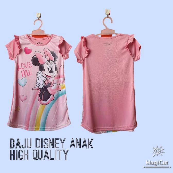 Ready Dress Anak Perempuan Umur 2 - 5 Tahun Daster Anak Princess Minni Mouse Berkualitas