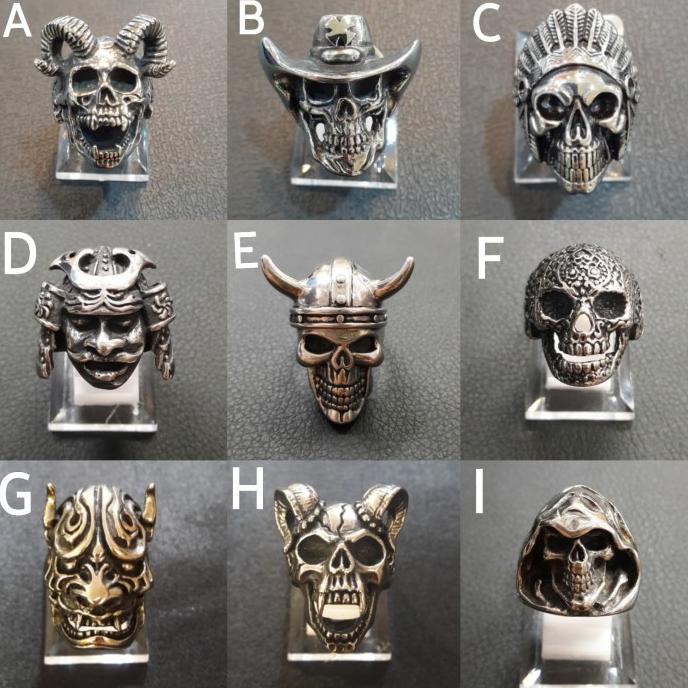 CINCIN TENGKORAK PRIA SKULLRING TITANIUM - PART 10