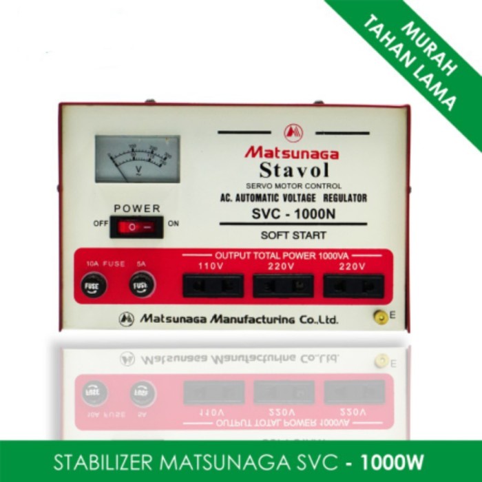 Stabilizer Stavolt Matsunaga 500watt 500 Watt 500 W 500W SVC-500N