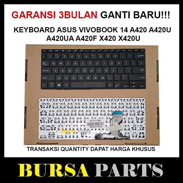 Keyboard Laptop Asus Vivobook 14 A420 A420u A420ua A420f X420 X420u X420ua