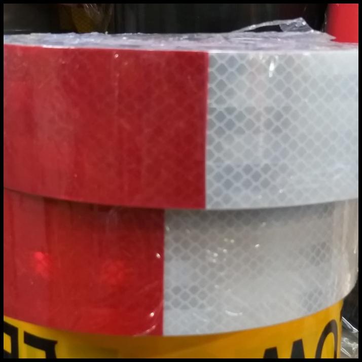 

DISKON STICKER REFLECTIVE CINA-STIKER MOTIF DIAMOND GRADE 3M-MERAH PUTIH !!!!!!