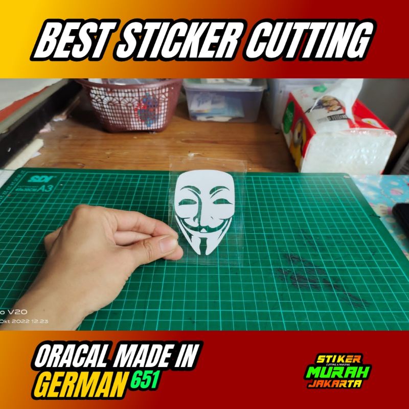 STIKER ANONYMOUS STICKER CUTTING TRANSPARAN LOGO DLL