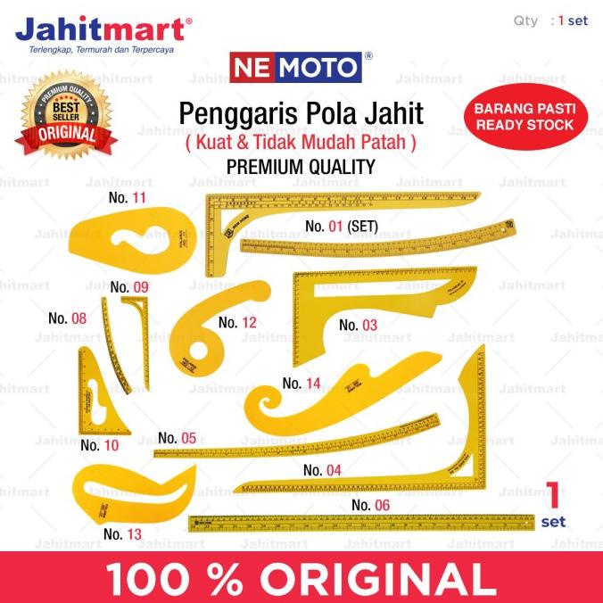 

Best Seller Penggaris Jahit Pola Full Set Merk Nemoto Terbaik