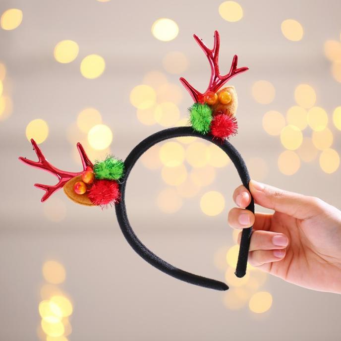 

Terlaris Bando Natal Tanduk Rusa Metalik Merah Kado Natal Christmas Headband Original