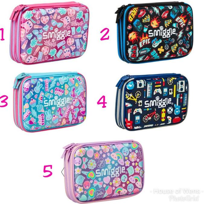 

Smiggle Stylin Double Hardtop Pencil Case - Tempat Pensil Smiggle Limited Edition