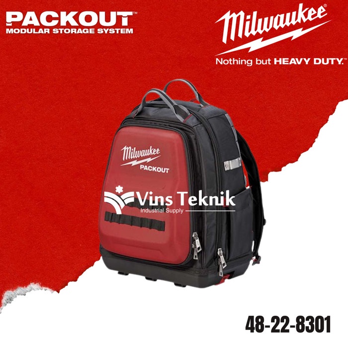 [Original] Packout Backpack Milwaukee 48-22-8301 Tas Pinggang Perkakas Limited