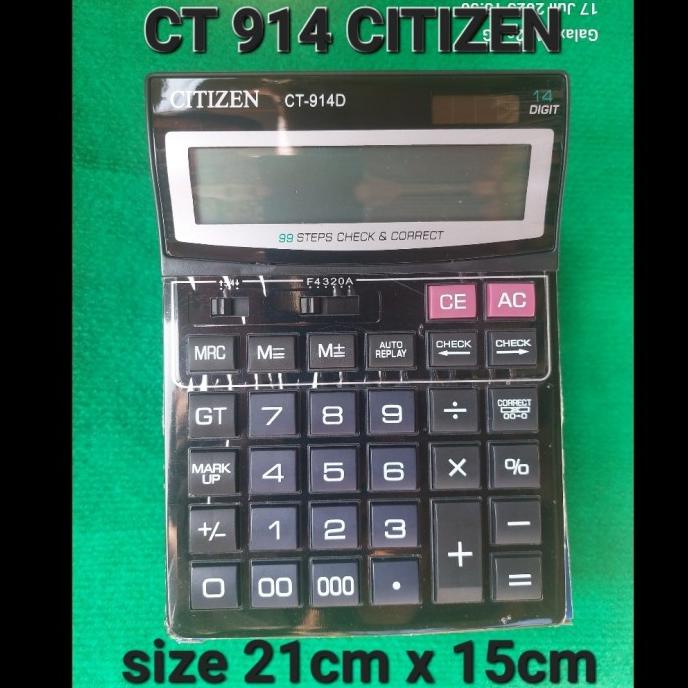 

Kalkulator Calculator Citizen Desktop 14 Digit Ct914D Ct 914 914D