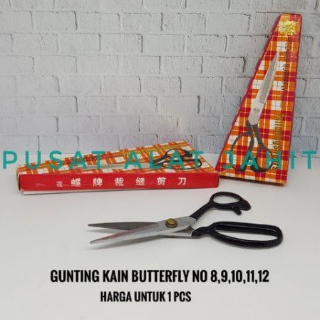 

Gunting Kain Butterfly 8 - 12 Inch Alat Potong Bahan Tukang Jahit Tailor Scissors Baju