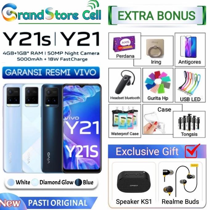 VIVO Y21 RAM 4/64 GB | Y21S RAM 4/128 | Y21 S 4/128 GARANSI RESMI VIVO