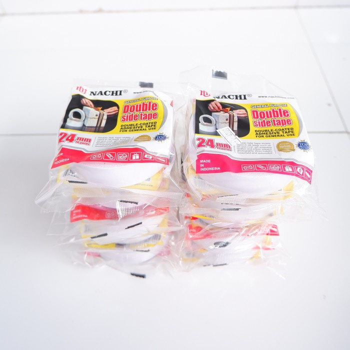 

Isolasi Bolak Balik Nachi 24mm 9 Meter Lakban Double Tape - 12 Buah
