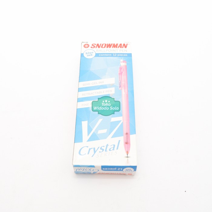 

Pulpen Snowman V7 0,7mm Biru Bolpoin Ballpoint Cetek Semi Gel 1 Lusin