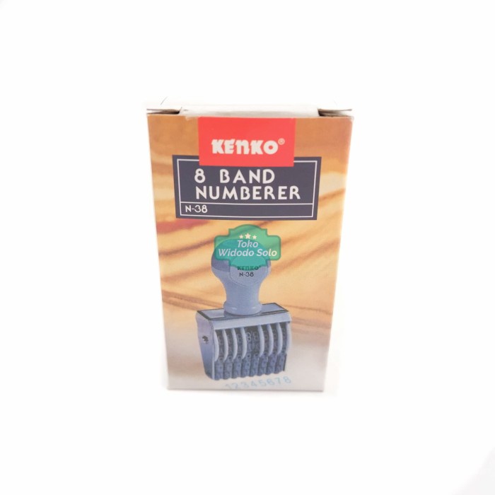 

Stempel Kenko 8 Band Numberer N38 8 Angka Digit 9mm Stamp Cap Angka