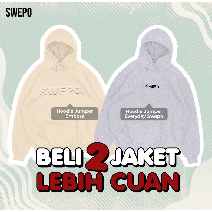 Swepo[Beli 2 Lebih Cuan] Hoodie Jumper Emboss+Hoodie Jumper Everyday