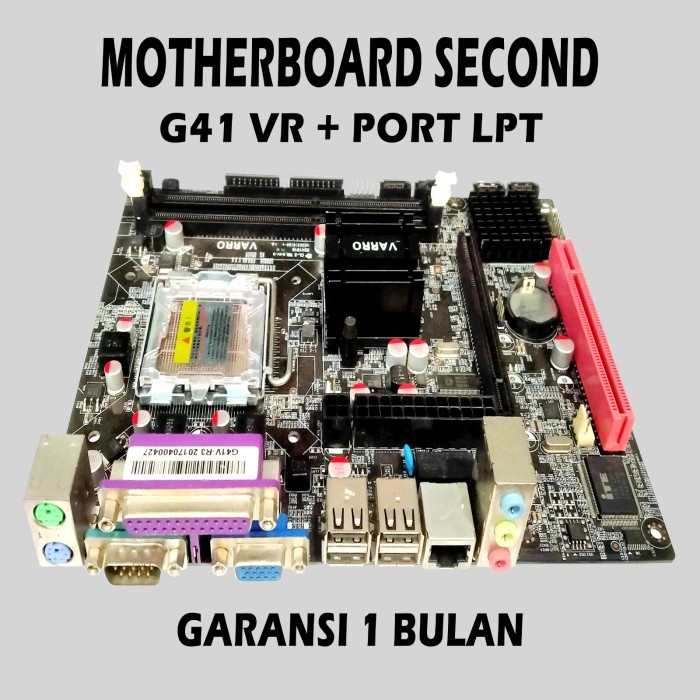 MAINBOARD / MOTHERBOARD VR G41 + PORT LPT INTEL SECOND