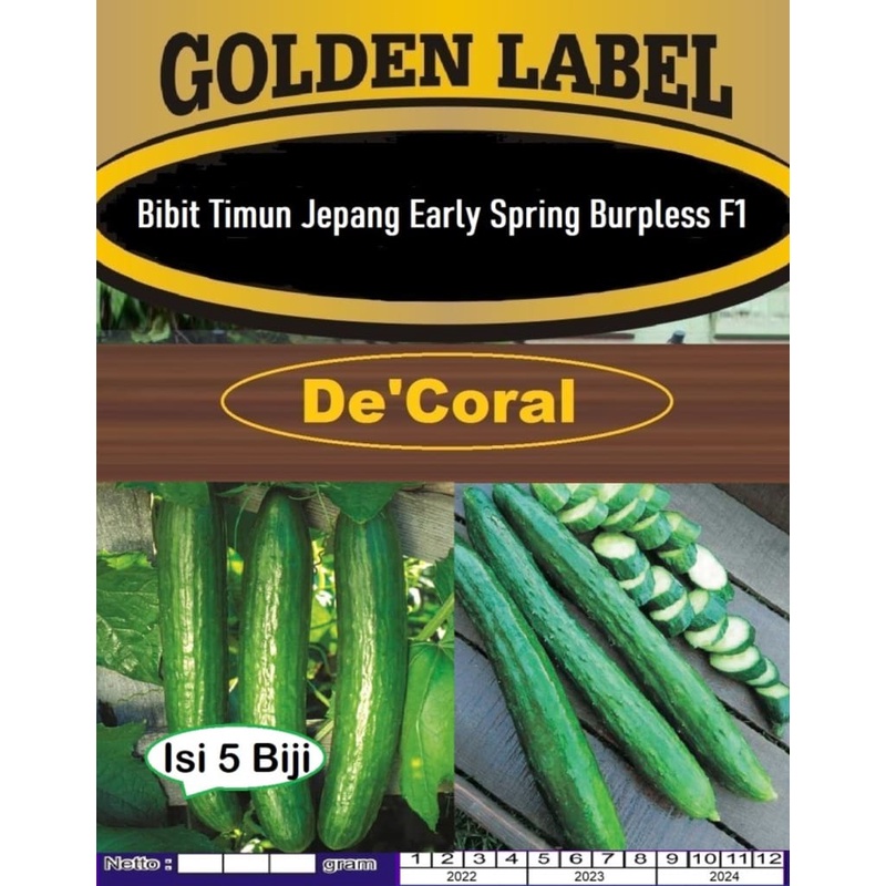 Bibit Timun Jepang Early Spring Burpless F1|Benih Timun Jepang|Ketimun
