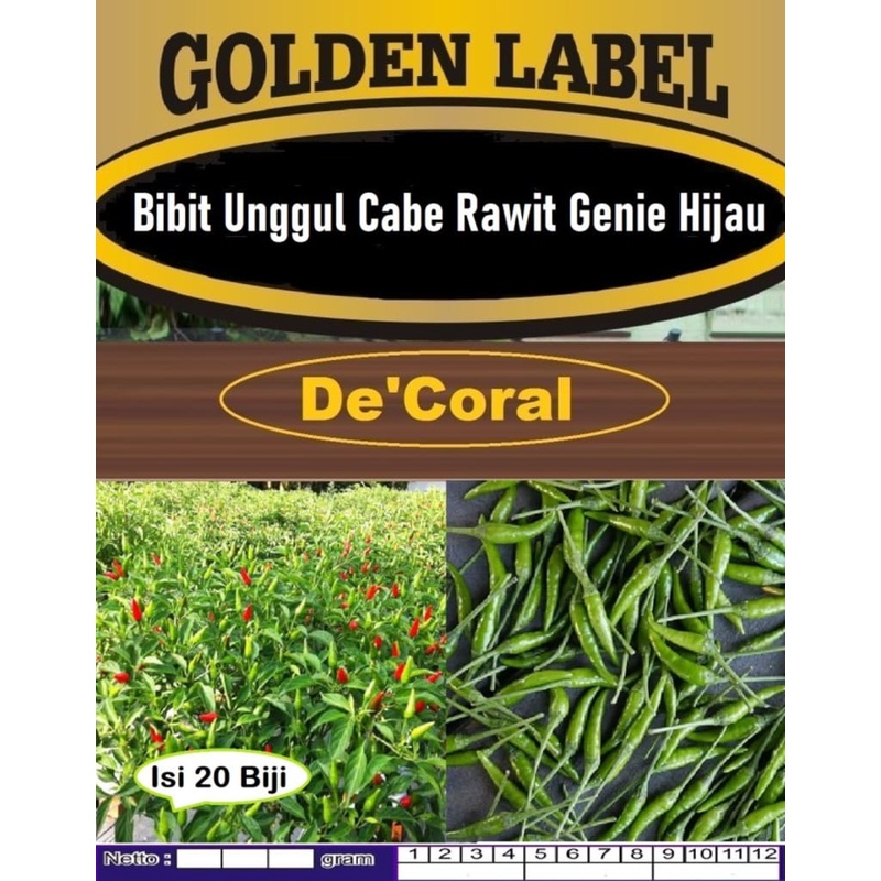 Bibit Unggul Cabe Rawit Genie Hijau|Biji Benih Cabe Rawit Hijau|Cabai