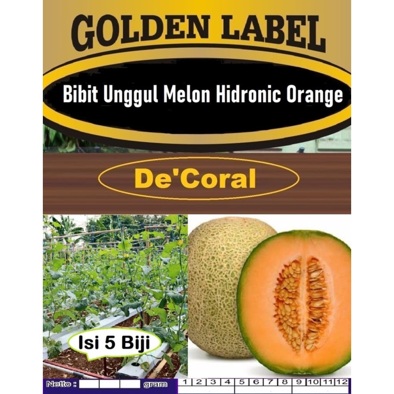 Bibit Unggul Melon Hidronic Orange | Biji Benih Melon Orange Hidronik