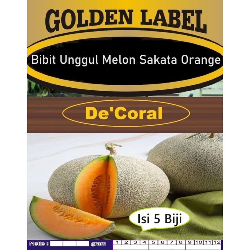 Bibit Unggul Melon Sakata Orange | Biji Bibit Melon Sakata Isi Orange