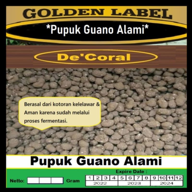 Pupuk Guano Alami Kemasan Derigen Cantik|Pupuk Guano|Pupuk Tanaman