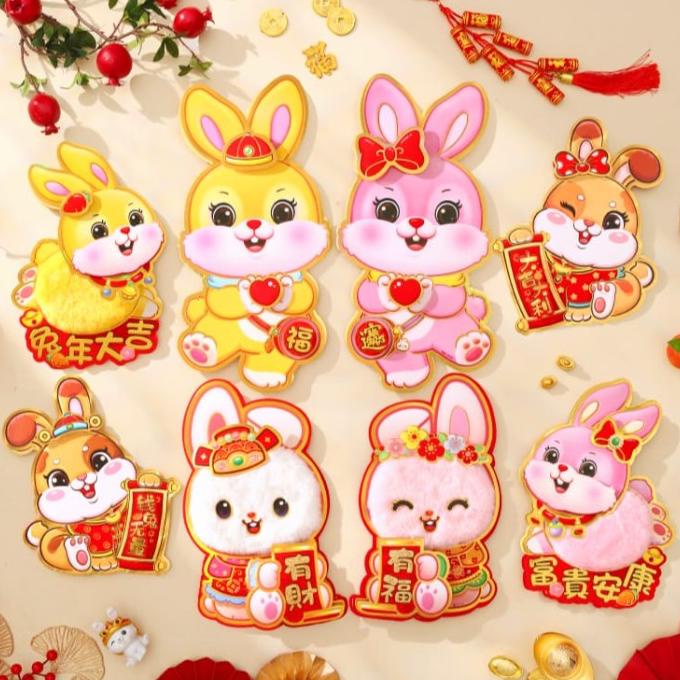 

Ready Gambar Kelinci 2023 Tempelan Pintu Stiker Imlek Ornamen Sincia Murah Berkualitas