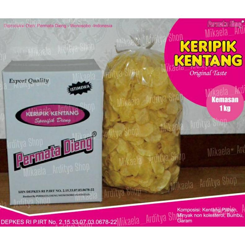 

Terjangkau keripik kentang asli dieng khas wonosobo 1kg