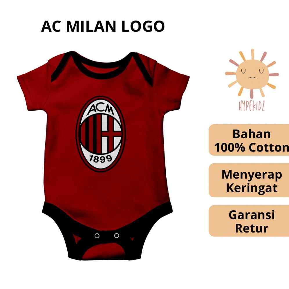 Romper jumper jumpsuit baju jersey bola bayi newborn 0 6 bulan perempuan laki-laki tim club acmilan
