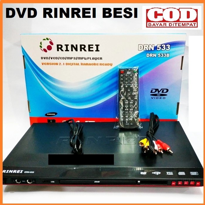 {NurulShop} Rinrei Dvd Player DRN-566 body besi optik samsung badel kuat Limited