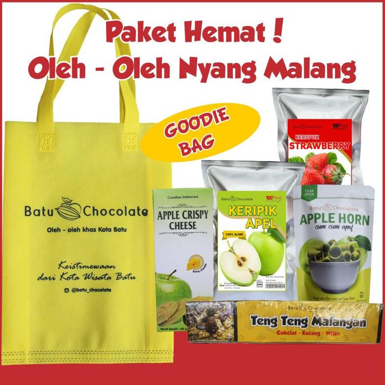 

Baru One Mandiri Sukses - Paket Hemat Nyang Malang ~ Isi 5 + 1 Goodie Bag Keren - Isi Paket : Keripik Apel , Apple Crispy Cheese, Kerupuk Strawberry , Teng Teng , Apel Horn , Goodie Bag