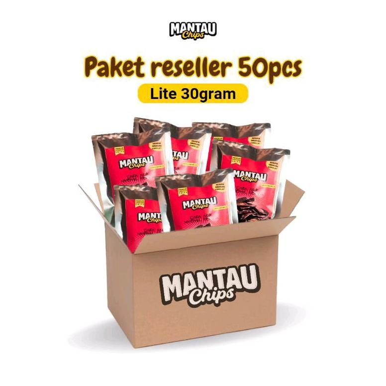 

Ready PAKET RESELLER 50pcs kemasan lite 30gram keripik singkong mantau chips