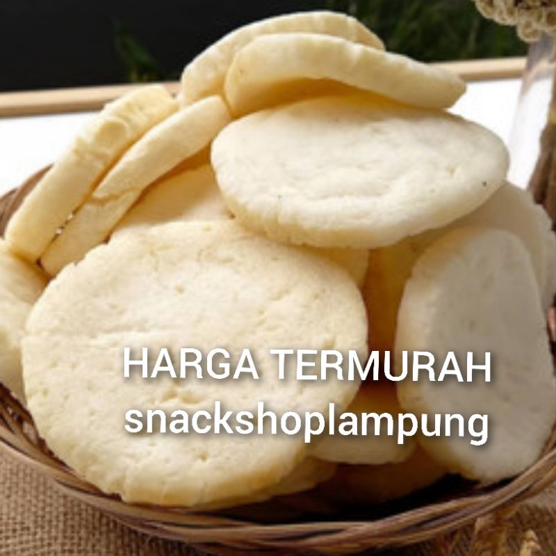 

TERMURAH Kerupuk Kancing 250gr / Koin Bulat Salim Biru Asli Lampung