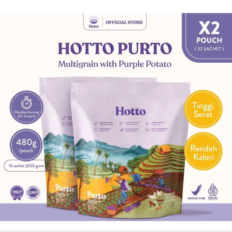 

HOTTO PRUTO Multigrain (2 pouch =32sachet)