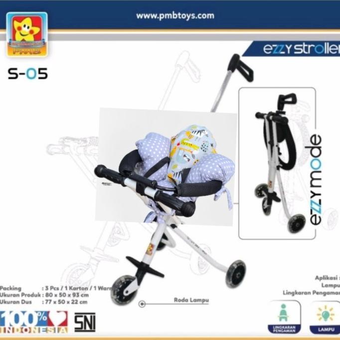 SALE Stroller Ezzy Micro Trike s05 dorongan anak 2-6 Tahun Roda 3 FREE JOK TERMURAH
