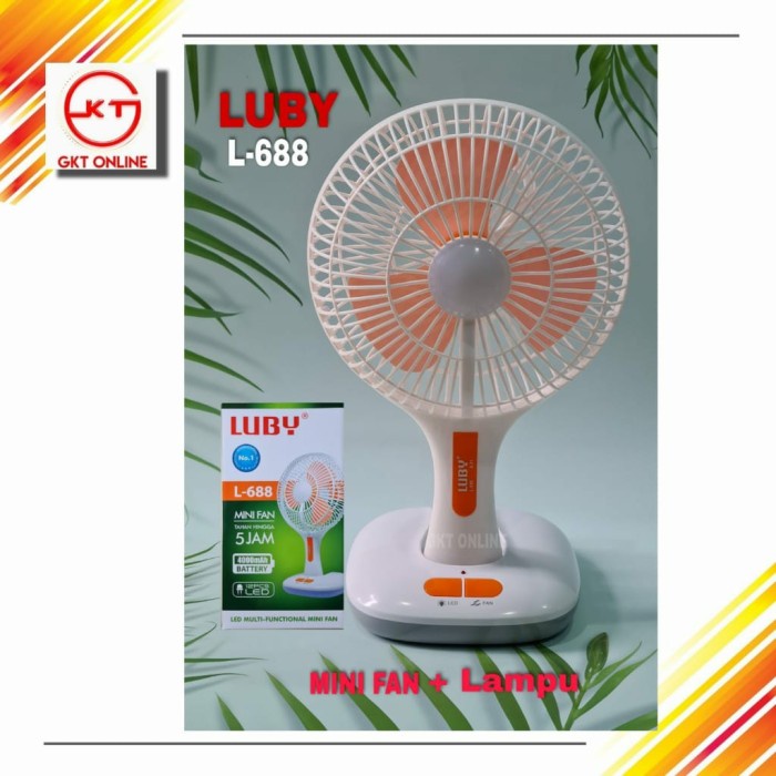 TERBARU kipas angin portable + Senter Lampu Luby / Kipas angin Cas Lampu /KIPAS ANGIN MINI/KIPAS