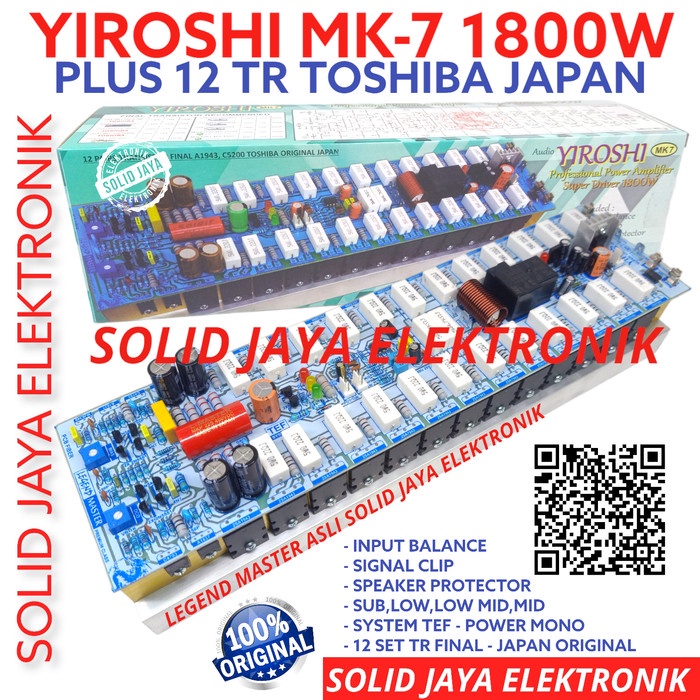 Power Yiroshi Mk7 Mk 7 Mk-7 1800W Plus Transistor Toshiba Asli