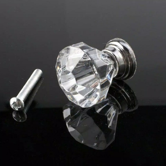Handle tarikan knob laci kristal crystal diameter 25mm